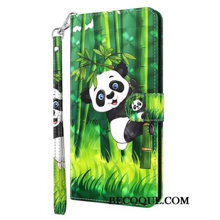 Etui Folio Google Pixel 8 Panda Bambusowa Z Paskiem