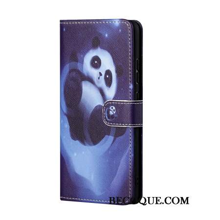 Etui Folio Google Pixel 8a Kosmiczna Panda Z Paskiem