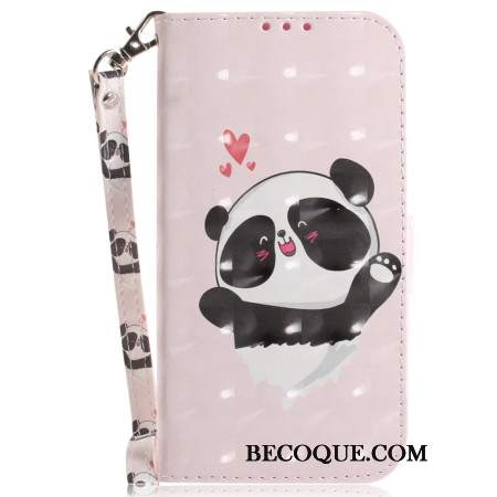 Etui Folio Motorola Edge 50 Fusion Panda Love Z Paskiem