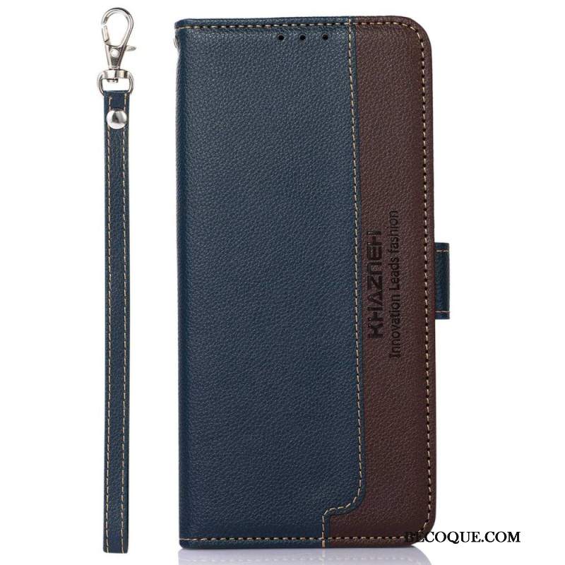 Etui Folio Motorola Edge 50 Neo Dwukolorowy Portfel Rfid Khazneh