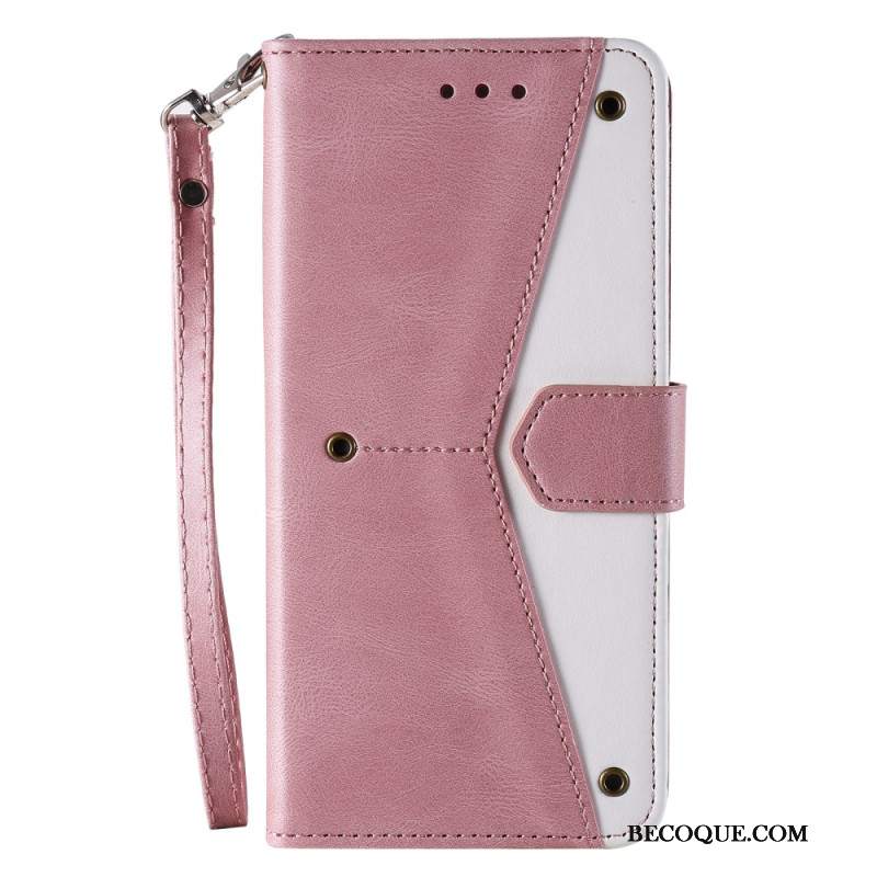 Etui Folio Motorola Edge 50 Pro Dwukolorowy Z Paskiem Etui Ochronne