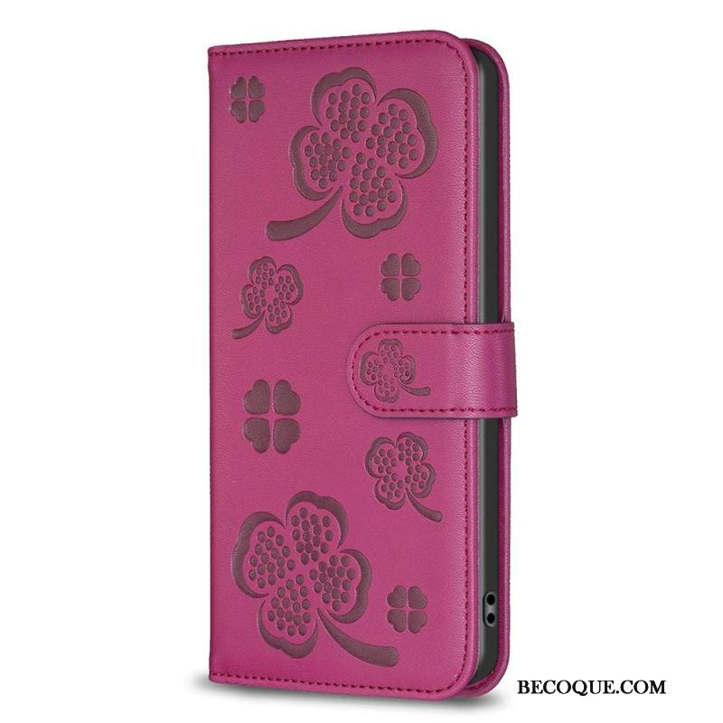 Etui Folio Oppo A98 5g Koniczyny Etui Ochronne