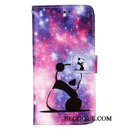 Etui Folio Oppo Reno 11 5g Mała Panda Z Paskiem Etui Ochronne