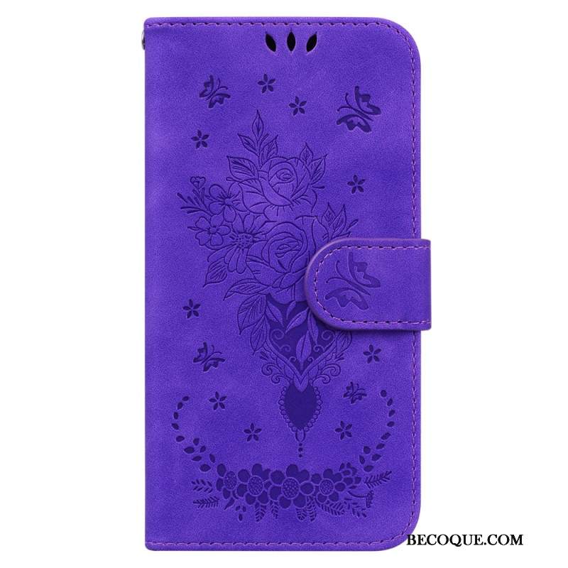 Etui Folio Oppo Reno 11 Pro 5g Kwiatowy Wzór Z Paskiem Etui Ochronne