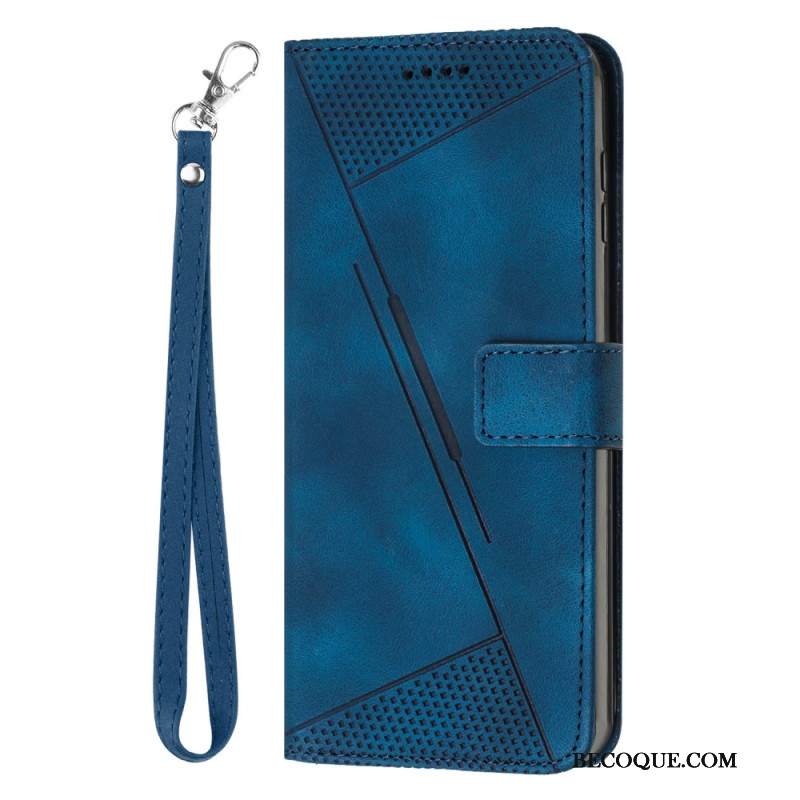 Etui Folio Oppo Reno 11 Pro 5g Wzór W Trójkąty Z Paskiem Na Ramię