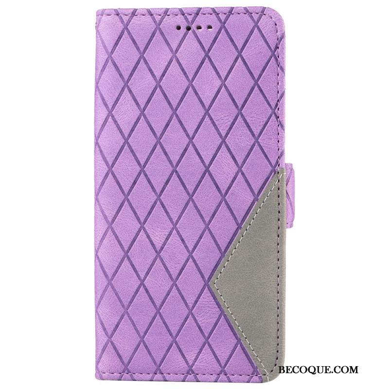 Etui Folio Oppo Reno 12 5g Diamentowe Nadruki Z Paskiem Etui Ochronne