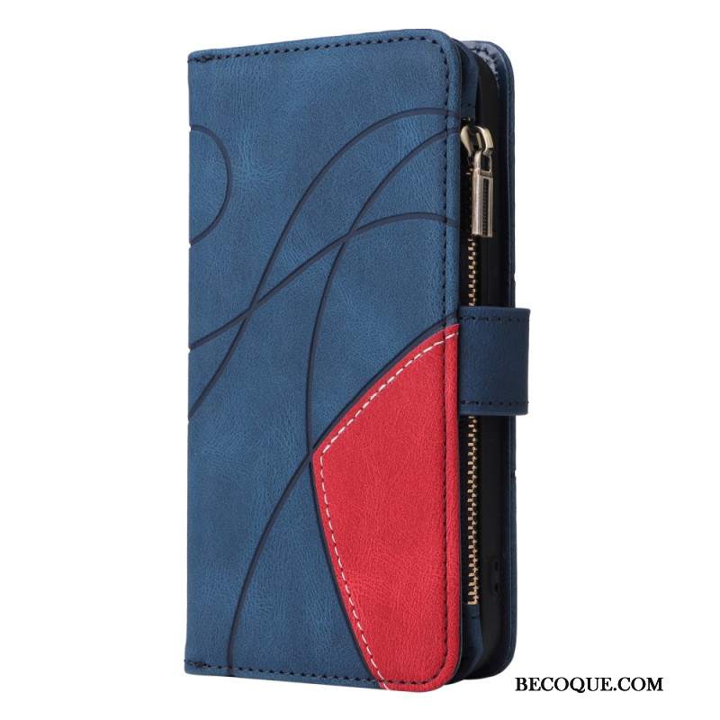 Etui Folio Oppo Reno 12f 5g Dwukolorowy Portfel O Falistej Linii