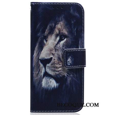 Etui Folio Oppo Reno 12f 5g Śniący Lew