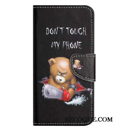 Etui Folio Samsung Galaxy S24 5g Niebezpieczny Miś Z Paskiem