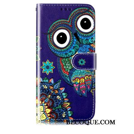 Etui Folio Samsung Galaxy S24 Plus 5g Niebieska Sowa Z Paskiem