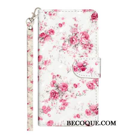 Etui Folio Samsung Galaxy S24 Ultra 5g Lierty Kwiaty Z Paskiem Etui Ochronne