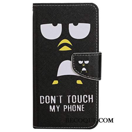 Etui Folio Samsung Galaxy S24 Ultra 5g Pingwin Nie Dotykaj Mojej Smyczy Do Telefonu Etui Ochronne