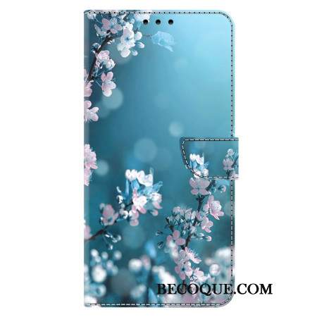 Etui Folio Xiaomi 14 Kwiaty Śliwy Etui Ochronne