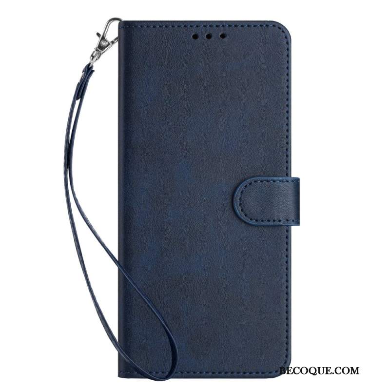 Etui Folio Xiaomi 14t Efekt Skóry Z Paskiem Etui Ochronne