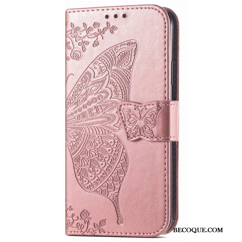 Etui Folio Xiaomi Redmi Note 13 4g Barokowy Motyl Z Paskiem