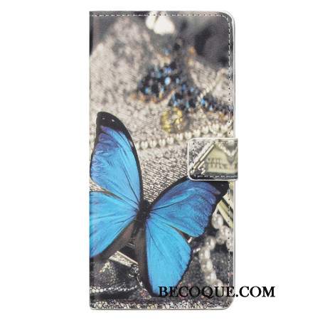 Etui Folio Xiaomi Redmi Note 13 5g Niebieski Motyl