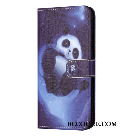 Etui Folio Xiaomi Redmi Note 13 5g Panda Space Z Paskiem Etui Ochronne