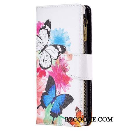 Etui Folio Xiaomi Redmi Note 13 Pro 4g Portfel Z Dwoma Motylkami Etui Ochronne