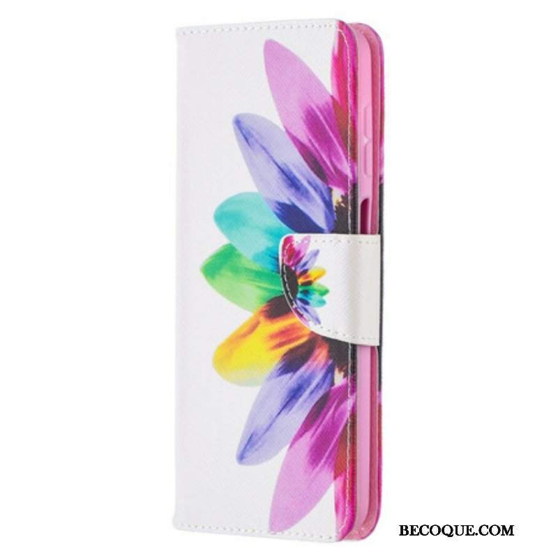 Etui Folio do Samsung Galaxy M12 / A12 Akwarela Kwiat