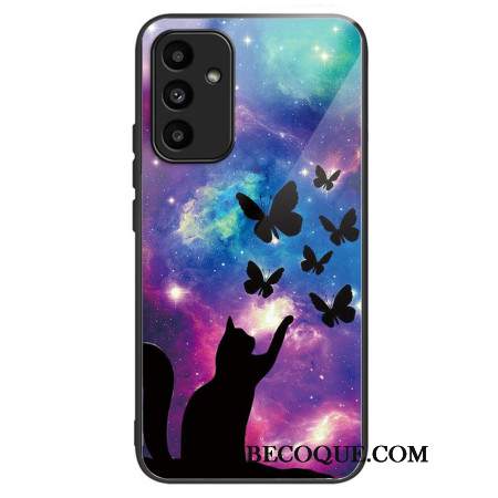 Etui Samsung Galaxy A15 5g Kot I Motyle Ze Szkła Hartowanego