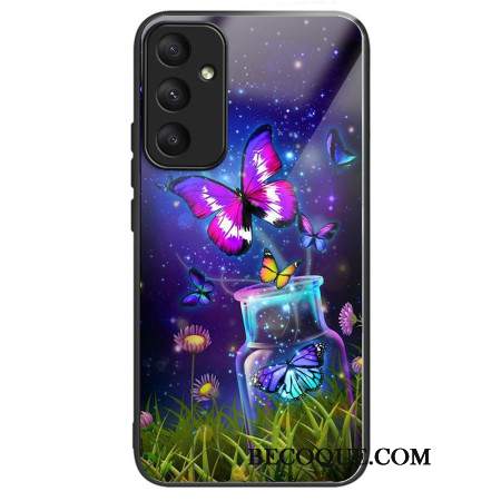 Etui Samsung Galaxy A55 5g Butelka Ze Szkła Hartowanego I Motyl Etui Ochronne