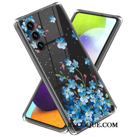 Etui Samsung Galaxy A55 5g Niebieskie Kwiaty