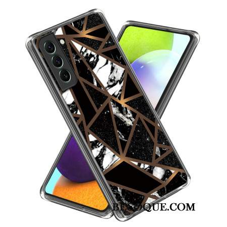 Etui Samsung Galaxy S24 5g Abstrakcyjny Marmurowy Wzór W CZarnej Geometrii