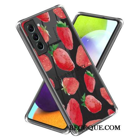 Etui Samsung Galaxy S24 5g Przezroczyste Truskawki Etui Ochronne