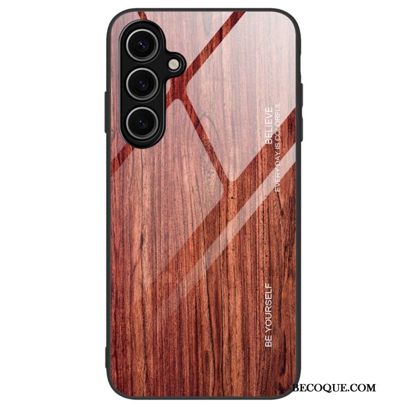 Etui Samsung Galaxy S24 Fe Szkło Hartowane Z Efektem Drewna Etui Ochronne