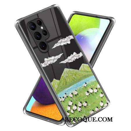 Etui Samsung Galaxy S24 Ultra 5g Malowanie Owiec Etui Ochronne