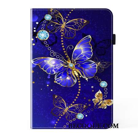 Etui Samsung Galaxy Tab S9 Diamentowe Motyle Etui Ochronne