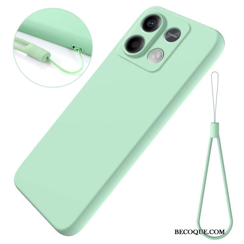 Etui Xiaomi Redmi Note 13 5g Płynny Silikon Z Paskiem Etui Ochronne