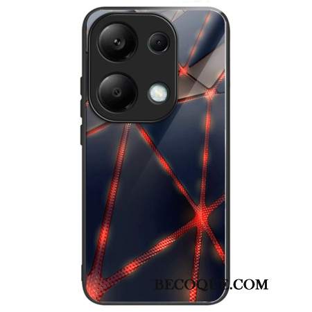 Etui Xiaomi Redmi Note 13 Pro 4g CZerwone Trójkąty Ze Szkła Hartowanego Etui Ochronne