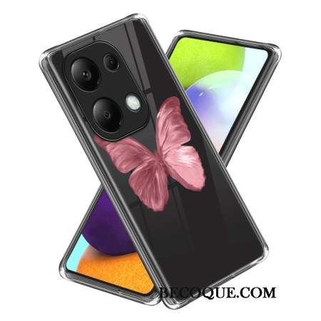 Etui Xiaomi Redmi Note 13 Pro 4g Różowy Motyl Etui Ochronne