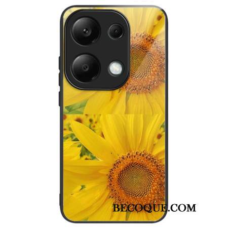 Etui Xiaomi Redmi Note 13 Pro 4g Słoneczniki Ze Szkła Hartowanego