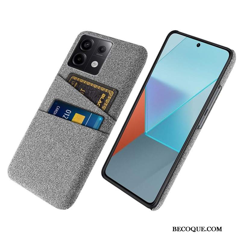 Etui Xiaomi Redmi Note 13 Pro 5g Podwójne Etui Na Karty Z Tkaniny