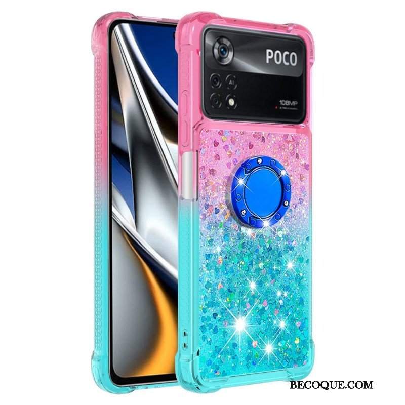 Etui do Poco X4 Pro 5G Brokatowy Pierścień-wspornik