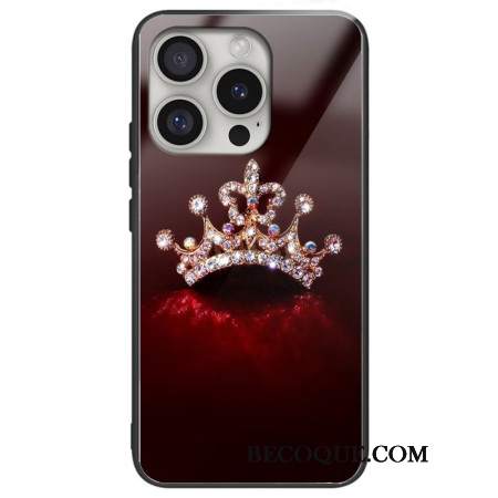 Etui iPhone 16 Pro Max Diamentowa Korona Ze Szkła Hartowanego Etui Ochronne