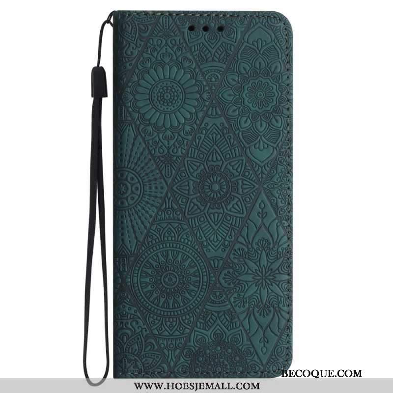 Flip Kotelot Samsung Galaxy A55 5g Patchwork Z Paskiem