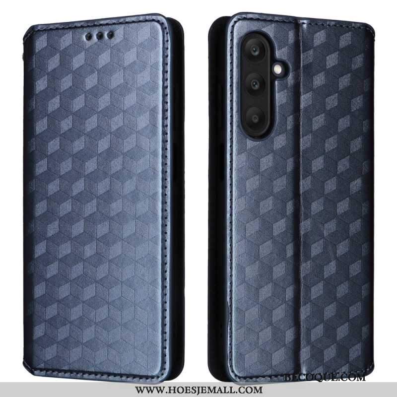 Flip Kotelot Samsung Galaxy M55 5g Wzór Rombu Etui Ochronne